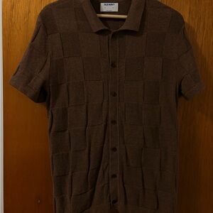 Old Navy Textured Brown Casual Shirt